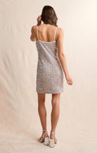 Sadie & Sage Luster Sequin Mini Dress in Silver-mini dress-Sadie & Sage-Deja Nu Boutique, Women's Fashion Boutique in Lampasas, Texas