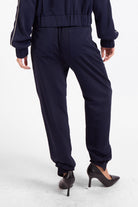 Sage the Label Bike Ride Joggers in Navy Ivory-Joggers-Sage The Label-Deja Nu Boutique, Women's Fashion Boutique in Lampasas, Texas
