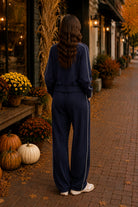 Sage the Label Bike Ride Track Jacket in Navy Ivory-Jackets-Sage The Label-Deja Nu Boutique, Women's Fashion Boutique in Lampasas, Texas