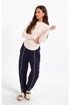 Sage the Label Esther Crew Neck Top in Ivory-Tops-Sage The Label-Deja Nu Boutique, Women's Fashion Boutique in Lampasas, Texas