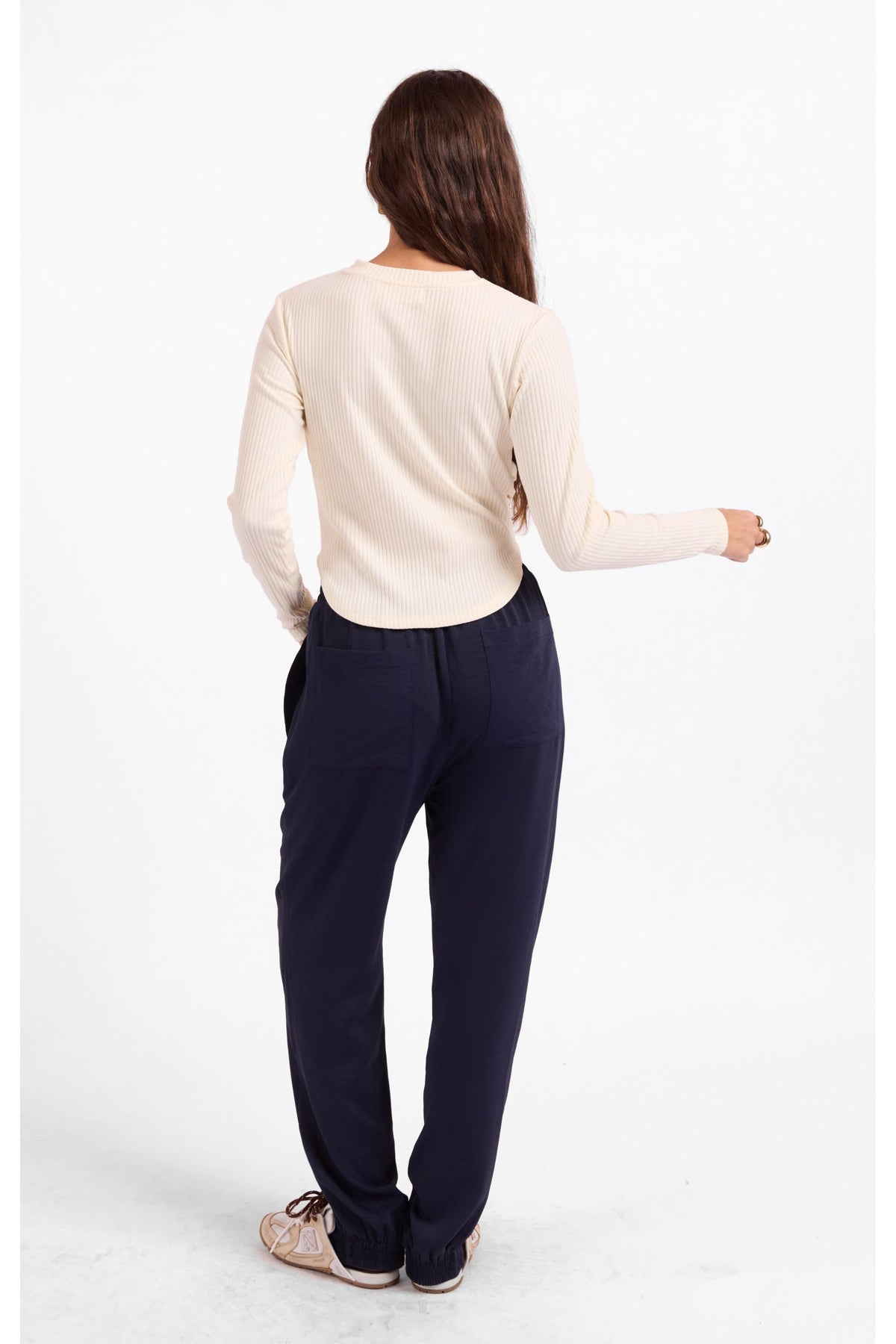 Sage the Label Esther Crew Neck Top in Ivory-Tops-Sage The Label-Deja Nu Boutique, Women's Fashion Boutique in Lampasas, Texas