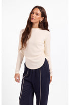 Sage the Label Esther Crew Neck Top in Ivory-Tops-Sage The Label-Deja Nu Boutique, Women's Fashion Boutique in Lampasas, Texas