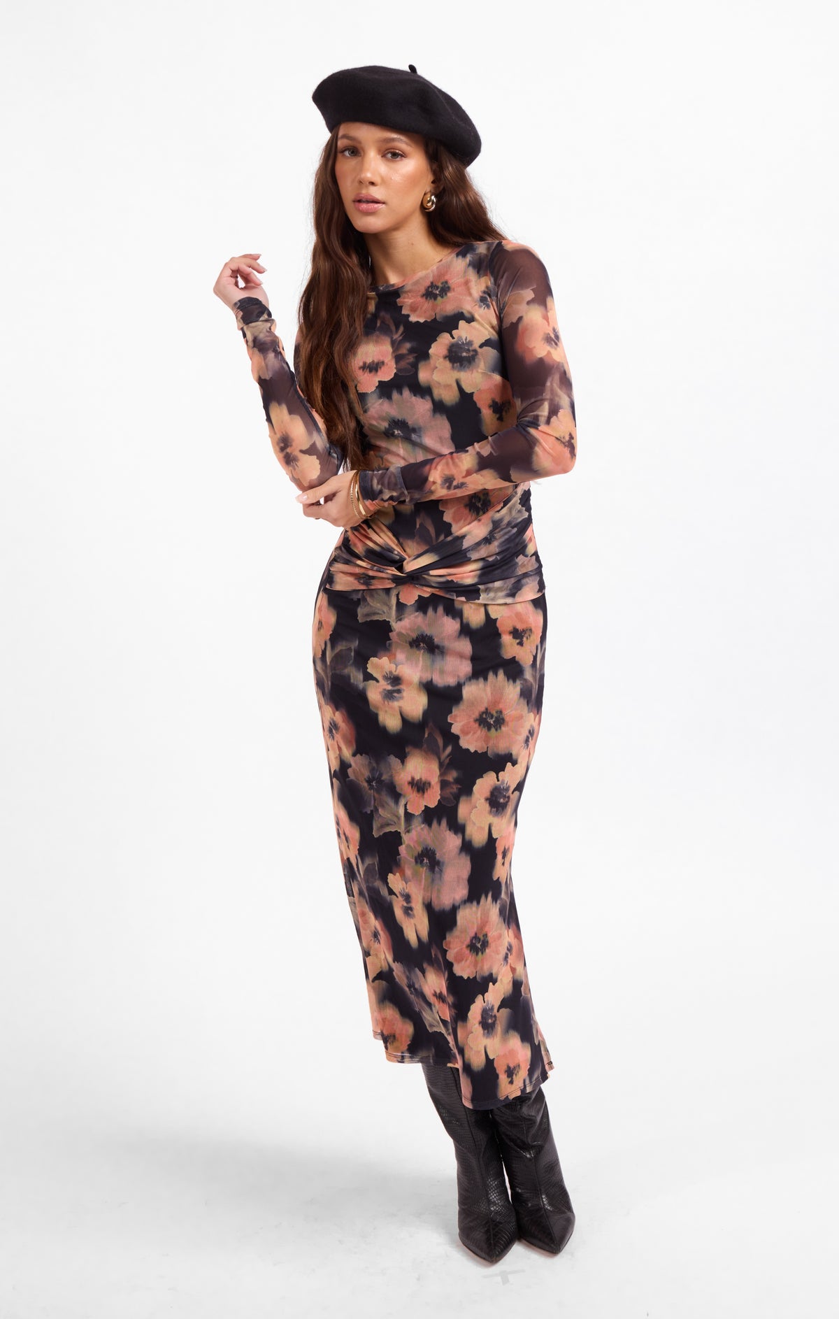Sage the Label Garden Grit Maxi Dress in Black Multi-Maxi Dresses-Sage The Label-Deja Nu Boutique, Women's Fashion Boutique in Lampasas, Texas