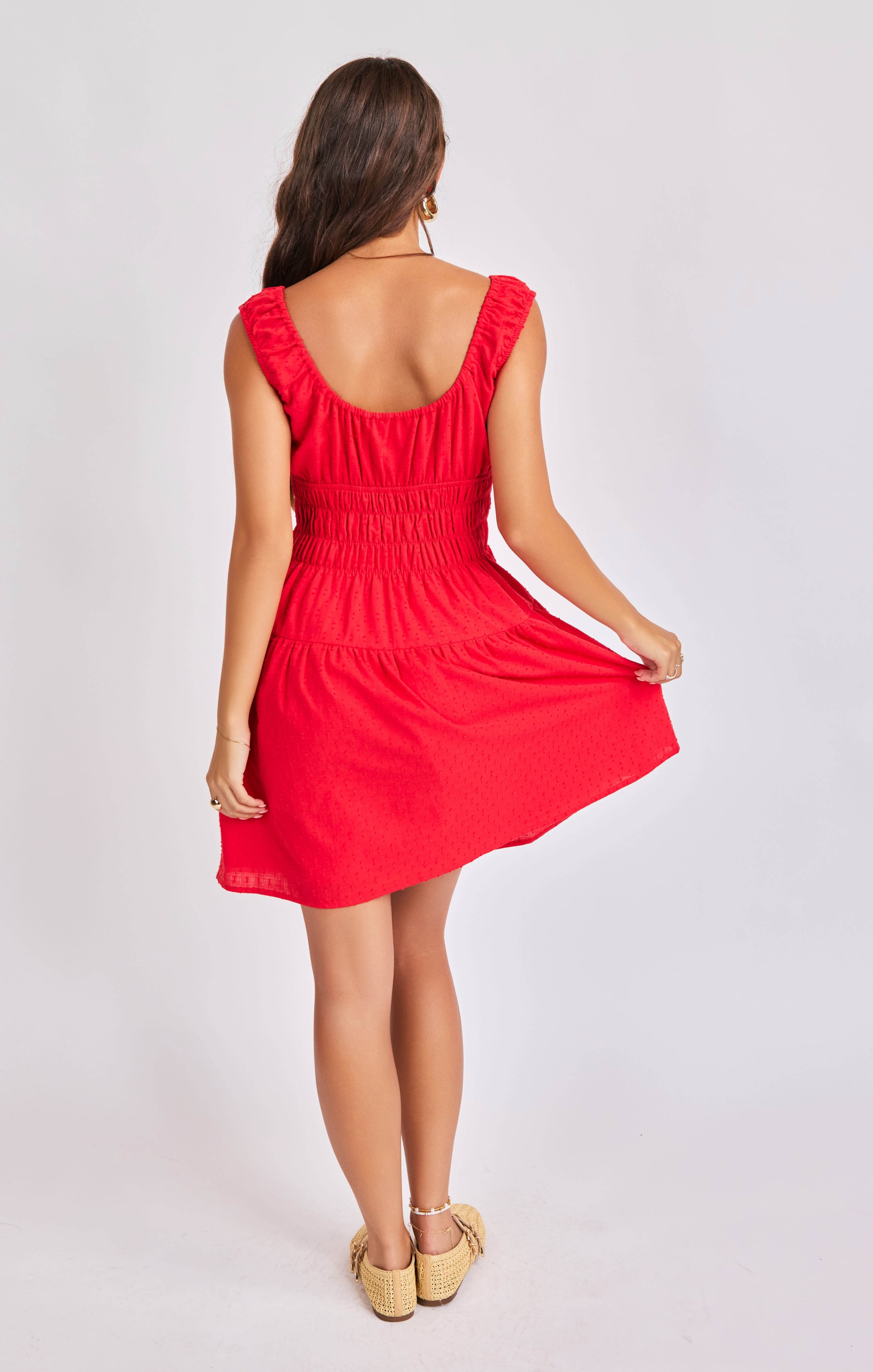 Sage The Label Ariel Smocked Mini Dress-mini dress-Sage The Label-Deja Nu Boutique, Women's Fashion Boutique in Lampasas, Texas