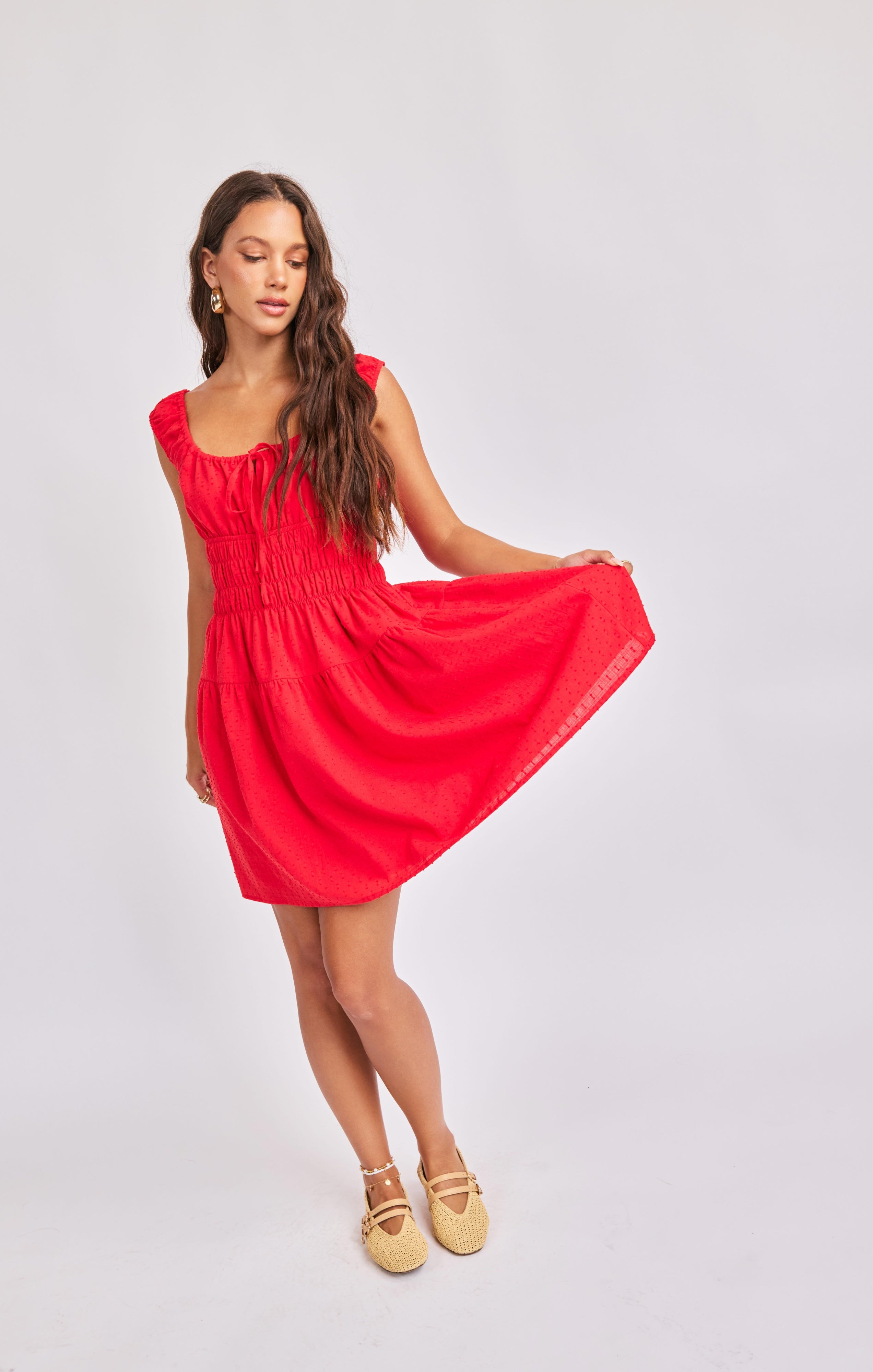 Sage The Label Ariel Smocked Mini Dress-mini dress-Sage The Label-Deja Nu Boutique, Women's Fashion Boutique in Lampasas, Texas