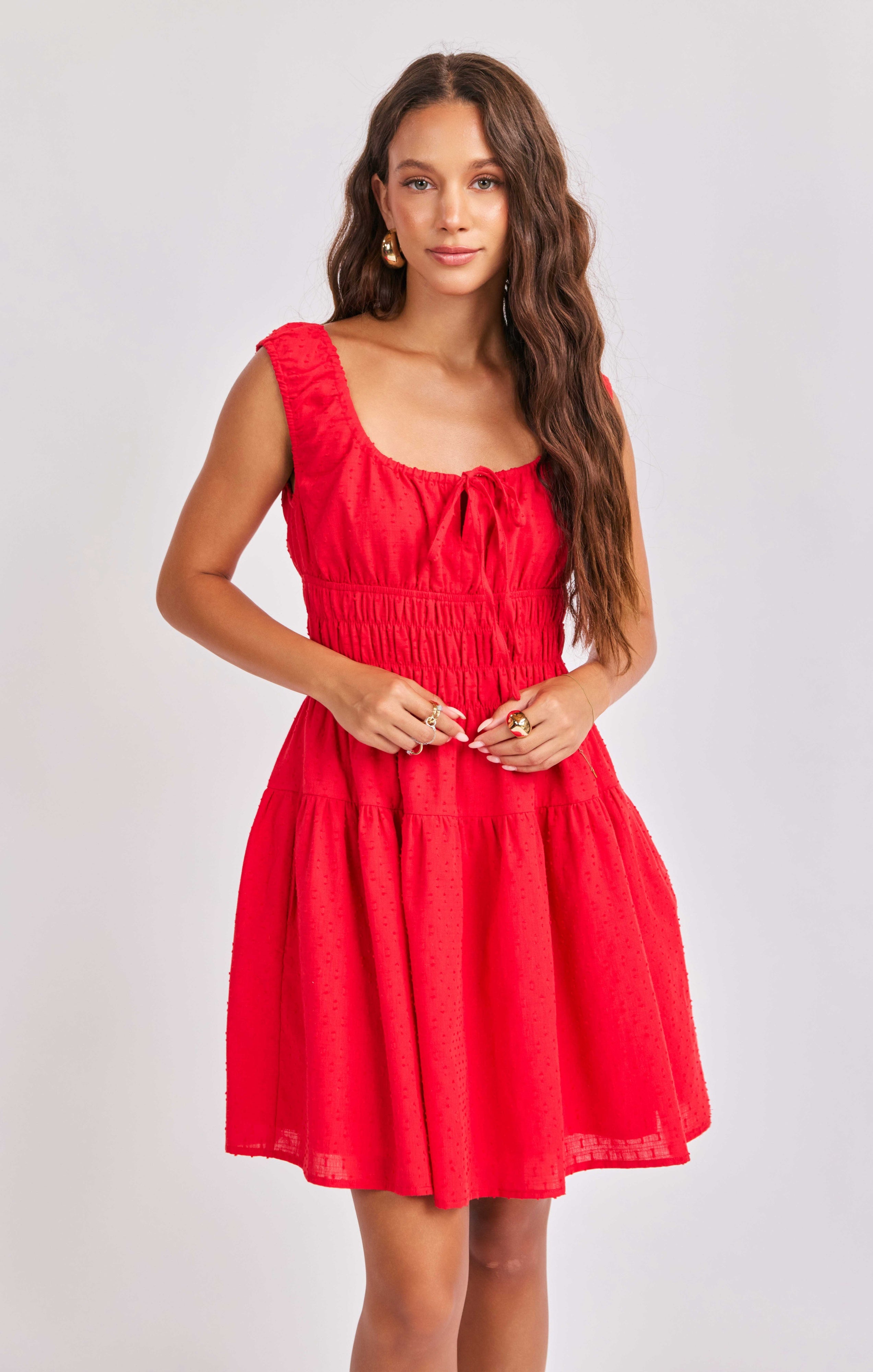 Sage The Label Ariel Smocked Mini Dress-mini dress-Sage The Label-Deja Nu Boutique, Women's Fashion Boutique in Lampasas, Texas