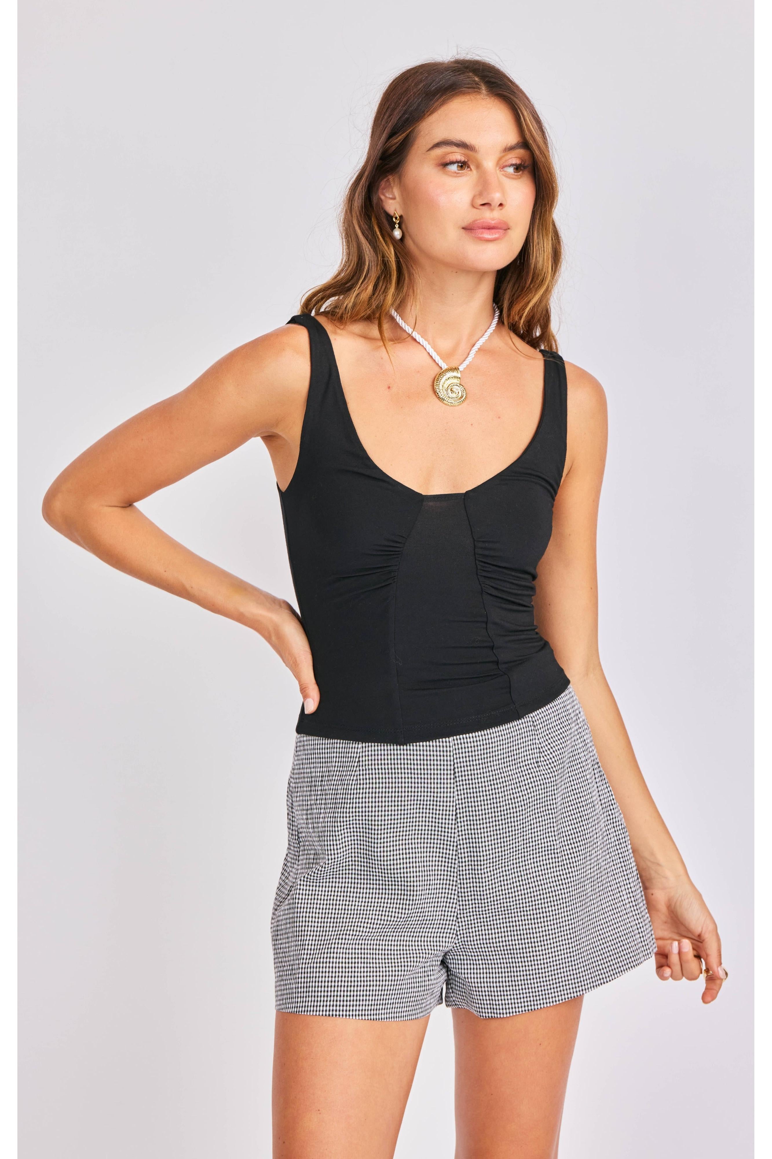 Sage the Label Skipper Knit Tank – Black-Camis/Tanks-Sage The Label-Deja Nu Boutique, Women's Fashion Boutique in Lampasas, Texas