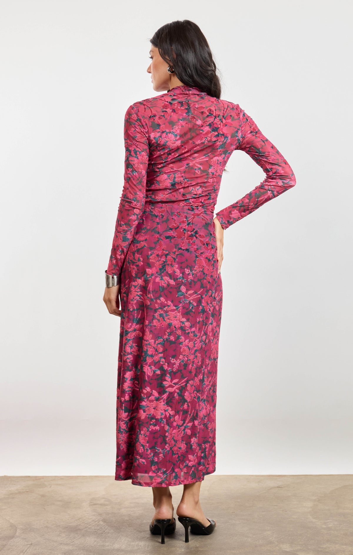 Sage The Label Velvet Rebellion Skirt in Fuchsia Multi-midi skirt-Sage The Label-Deja Nu Boutique, Women's Fashion Boutique in Lampasas, Texas
