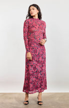 Sage The Label Velvet Rebellion Skirt in Fuchsia Multi-midi skirt-Sage The Label-Deja Nu Boutique, Women's Fashion Boutique in Lampasas, Texas