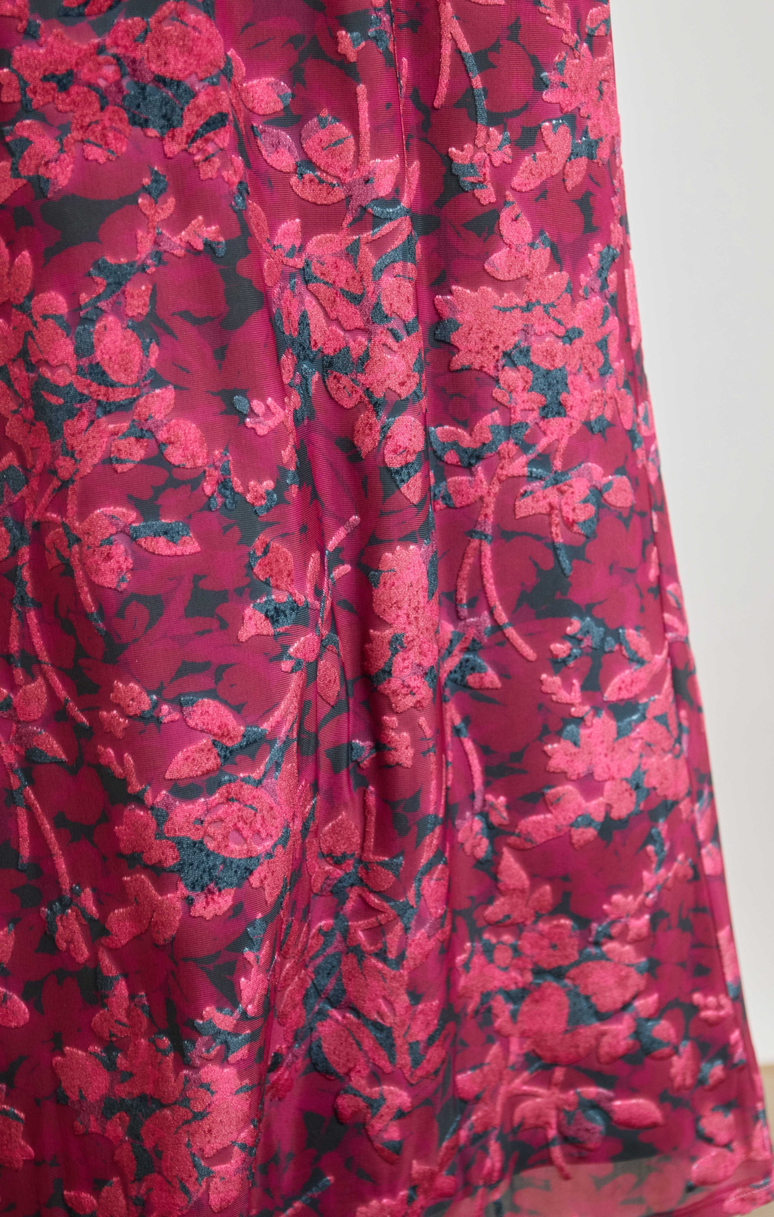 Sage The Label Velvet Rebellion Skirt in Fuchsia Multi-midi skirt-Sage The Label-Deja Nu Boutique, Women's Fashion Boutique in Lampasas, Texas