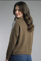 Tempo Paris Coco Diamond Grid Sweater in Brown-Sweaters-Tempo Paris-Deja Nu Boutique, Women's Fashion Boutique in Lampasas, Texas