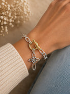 Two-Tone Celtic Cross Toggle Bracelet-Bracelets-Deja Nu-Deja Nu Boutique, Women's Fashion Boutique in Lampasas, Texas
