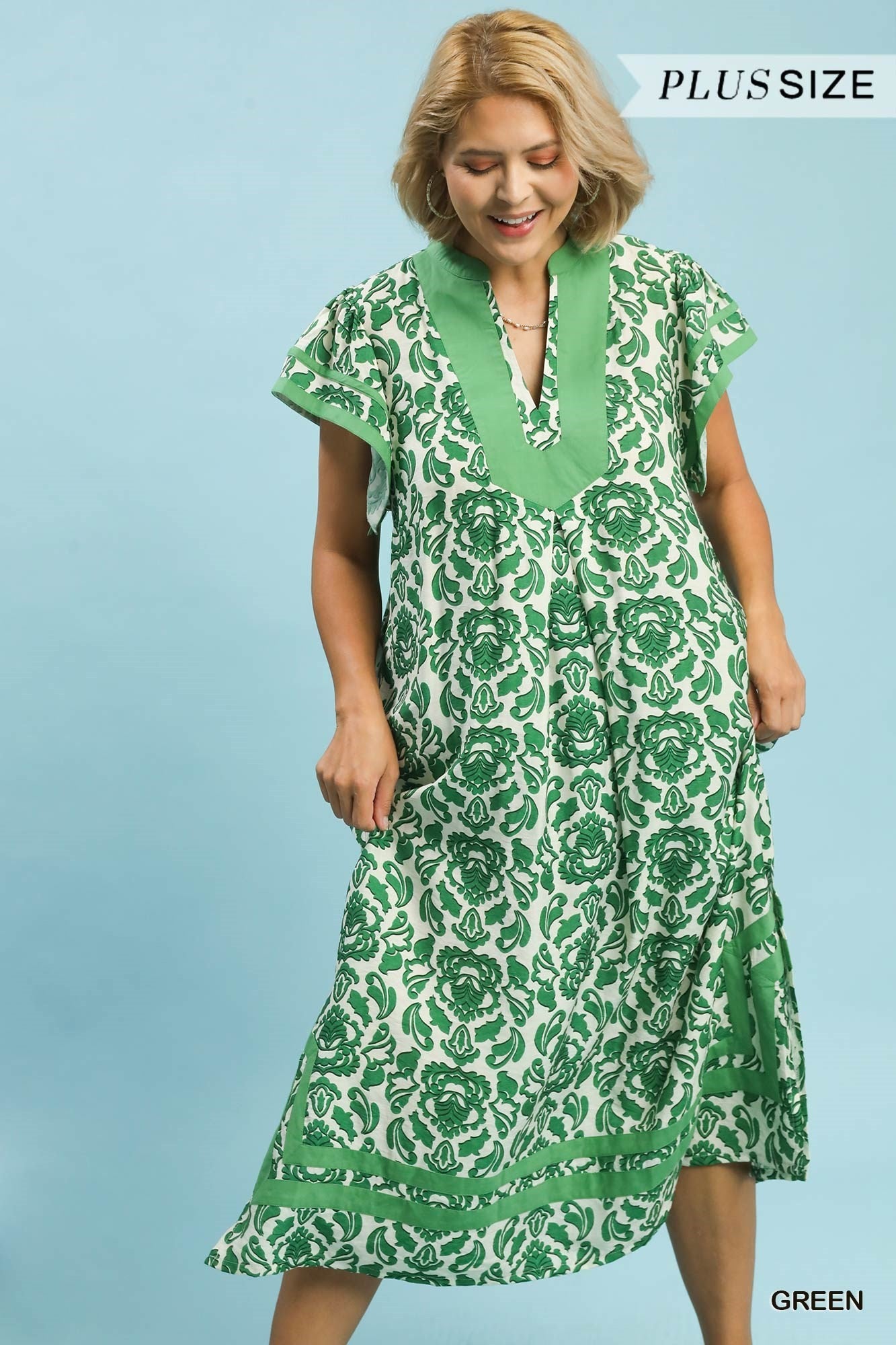 slim fit dress slacks Final Sale Plus Size Sleeveless Tiered Maxi Dress In Yellow and Green
