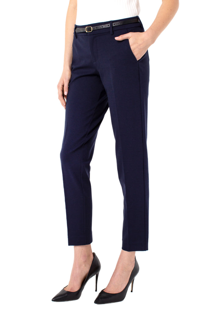 Liverpool Kelsey Knit Trouser Super Stretch Ponte In Cadet Blue-Pants-Liverpool-Deja Nu Boutique, Women's Fashion Boutique in Lampasas, Texas