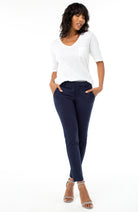 Liverpool Kelsey Knit Trouser Super Stretch Ponte In Cadet Blue-Pants-Liverpool-Deja Nu Boutique, Women's Fashion Boutique in Lampasas, Texas