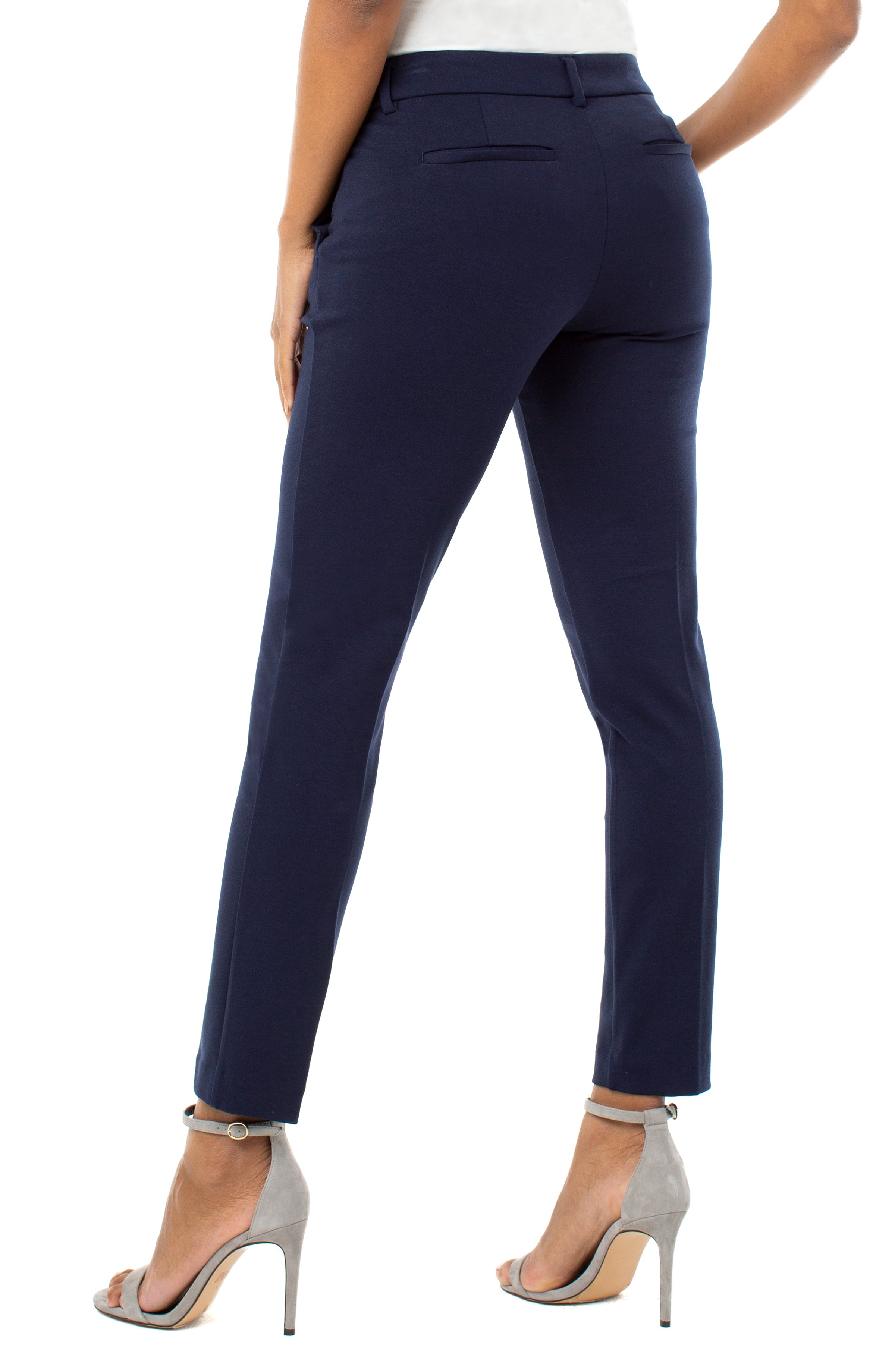 Liverpool Kelsey Knit Trouser Super Stretch Ponte In Cadet Blue-Pants-Liverpool-Deja Nu Boutique, Women's Fashion Boutique in Lampasas, Texas