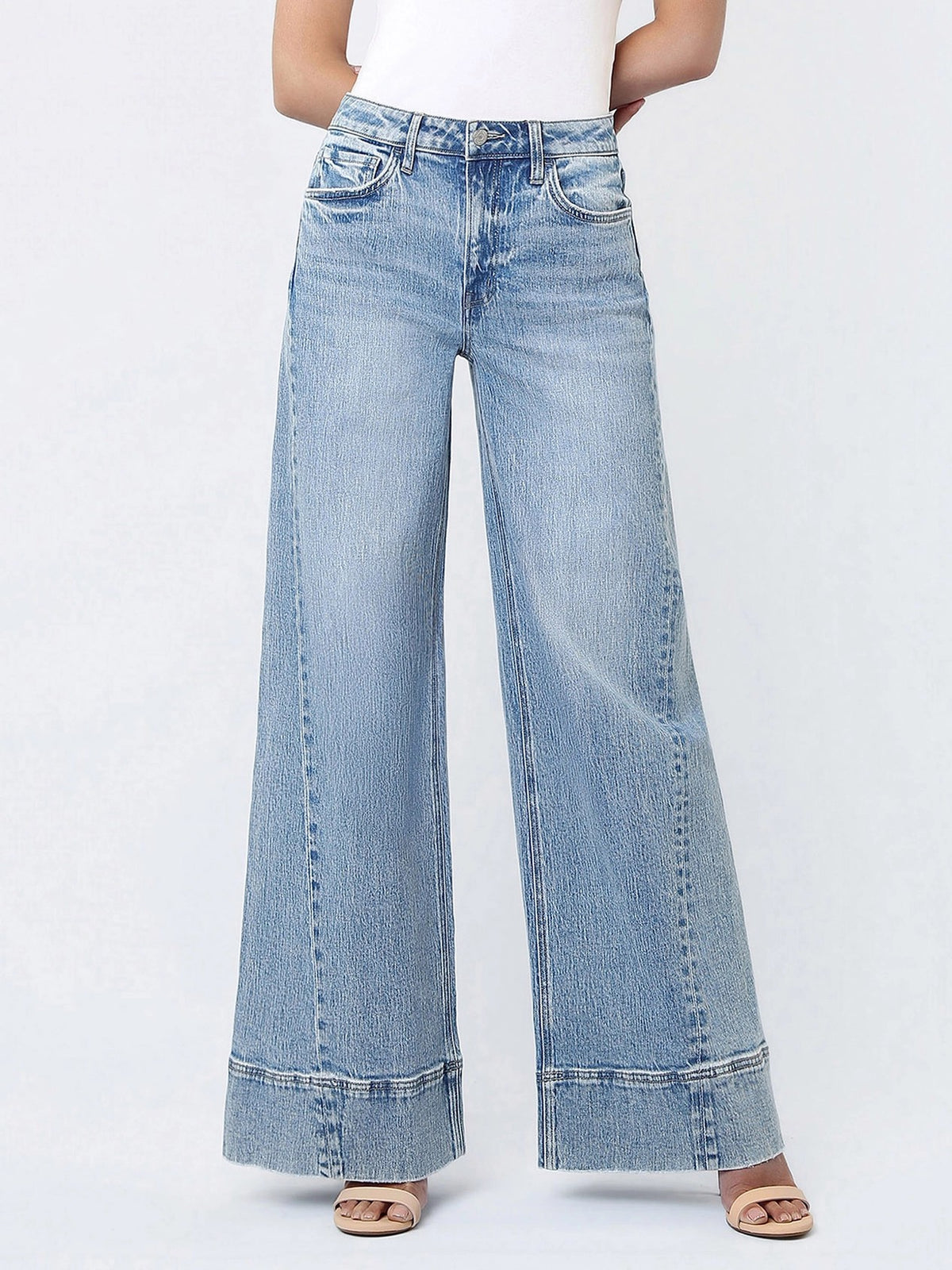 Vervet by Flying Monkey High Rise Extreme Wide Leg Jeans in April’s Daydream-Jeans-Vervet by Flying Monkey-Deja Nu Boutique, Women's Fashion Boutique in Lampasas, Texas