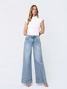 Vervet by Flying Monkey High Rise Extreme Wide Leg Jeans in April’s Daydream-Jeans-Vervet by Flying Monkey-Deja Nu Boutique, Women's Fashion Boutique in Lampasas, Texas