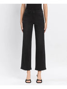 Vervet by Flying Monkey High Rise Rhinestone Detail Slim Wide Jeans in Openness-Jeans-Vervet by Flying Monkey-Deja Nu Boutique, Women's Fashion Boutique in Lampasas, Texas