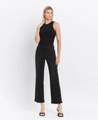 Vervet by Flying Monkey High Rise Rhinestone Detail Slim Wide Jeans in Openness-Jeans-Vervet by Flying Monkey-Deja Nu Boutique, Women's Fashion Boutique in Lampasas, Texas