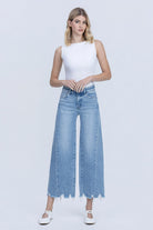 Vervet by Flying Monkey Idyllic High Rise Side Panel Crop Wide Leg Jeans-Jeans-Vervet by Flying Monkey-Deja Nu Boutique, Women's Fashion Boutique in Lampasas, Texas