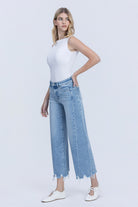 Vervet by Flying Monkey Idyllic High Rise Side Panel Crop Wide Leg Jeans-Jeans-Vervet by Flying Monkey-Deja Nu Boutique, Women's Fashion Boutique in Lampasas, Texas