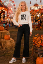 Vervet by Flying Monkey High Rise Rhinestone Detail Slim Wide Jeans in Openness-Jeans-Vervet by Flying Monkey-Deja Nu Boutique, Women's Fashion Boutique in Lampasas, Texas