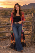 W.A.Y Wonderful & Young Horse Print Silky Maxi Duster-Dusters-WAY-Deja Nu Boutique, Women's Fashion Boutique in Lampasas, Texas