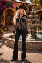 W.A.Y Wonderful & Young Leopard Print Mesh & Linen Combo Shirt-shirts-WAY-Deja Nu Boutique, Women's Fashion Boutique in Lampasas, Texas