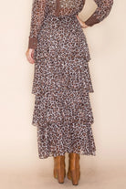 W.A.Y Wonderful & Young Leopard Mesh Tiered Layer Maxi Skirt-Maxi Skirts-WAY-Deja Nu Boutique, Women's Fashion Boutique in Lampasas, Texas