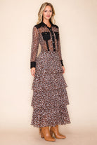 W.A.Y Wonderful & Young Leopard Mesh Tiered Layer Maxi Skirt-Maxi Skirts-WAY-Deja Nu Boutique, Women's Fashion Boutique in Lampasas, Texas