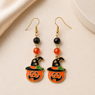 Witchy Pumpkin Halloween Jack-O’-Lantern Earrings-Earrings-Deja Nu-Deja Nu Boutique, Women's Fashion Boutique in Lampasas, Texas