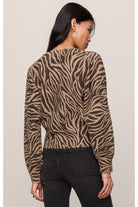 Z Supply All The Wild Zebra Cardigan in Dark Chocolate-Cardigans & Kimonos-Z Supply-Deja Nu Boutique, Women's Fashion Boutique in Lampasas, Texas
