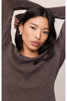 Z Supply Arlet Mini Thermal Top in Dark Chocolate-Tops-Z Supply-Deja Nu Boutique, Women's Fashion Boutique in Lampasas, Texas