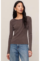 Z Supply Arlet Mini Thermal Top in Dark Chocolate-Tops-Z Supply-Deja Nu Boutique, Women's Fashion Boutique in Lampasas, Texas