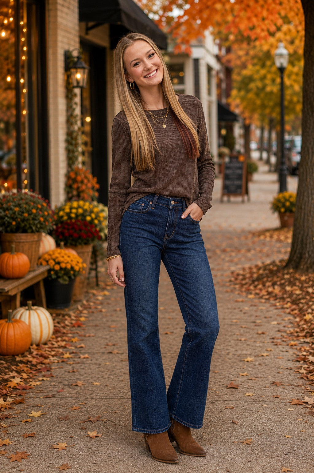 Z Supply Arlet Mini Thermal Top in Dark Chocolate-Tops-Z Supply-Deja Nu Boutique, Women's Fashion Boutique in Lampasas, Texas