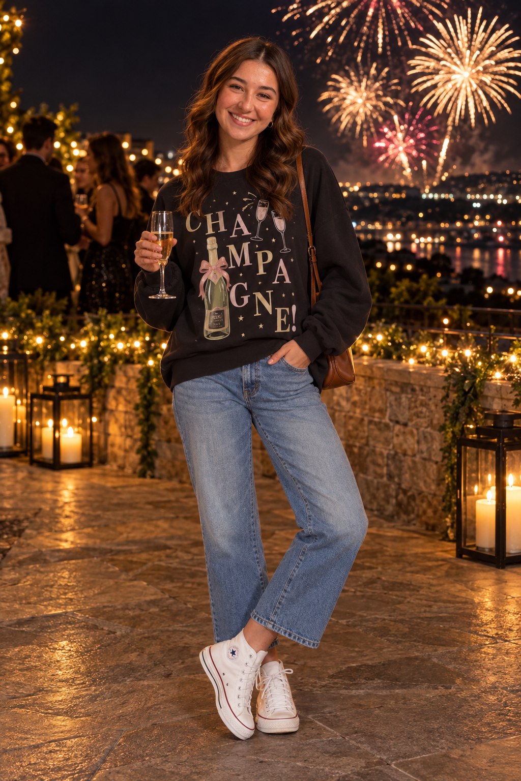 Z Supply Lounge Celebrate Sunday Sweatshirt In Black Sand-sweatshirt-Z Supply Lounge-Deja Nu Boutique, Women's Fashion Boutique in Lampasas, Texas