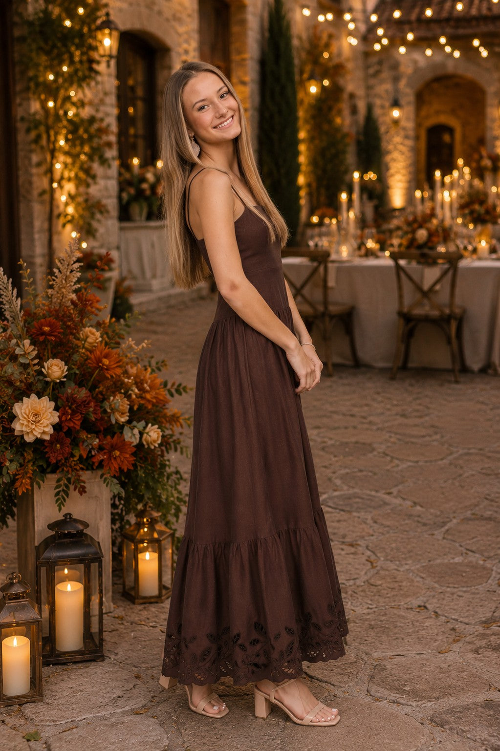 Z Supply Cornelia Poplin Maxi Dress - Chocolate Cherry-Maxi Dresses-Z Supply-Deja Nu Boutique, Women's Fashion Boutique in Lampasas, Texas