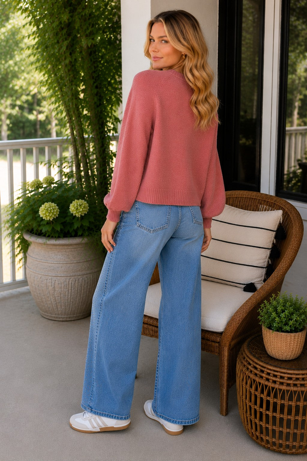 Z Supply Coming Up Sweater Desert Bloom-Sweaters-Z Supply Activewear-Deja Nu Boutique, Women's Fashion Boutique in Lampasas, Texas
