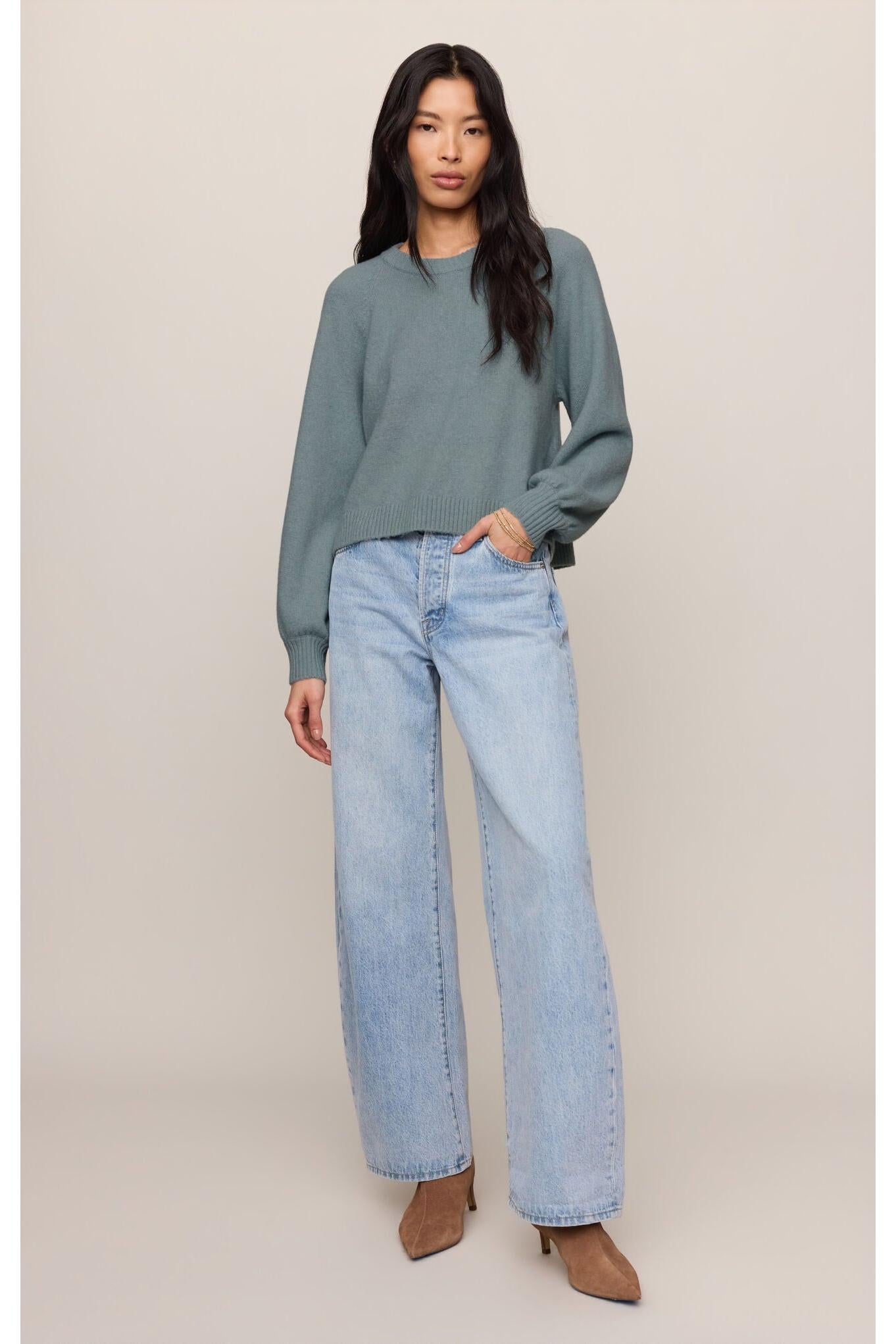 Z Supply Coming Up Sweater Soft Succulent-Sweaters-Z Supply Activewear-Deja Nu Boutique, Women's Fashion Boutique in Lampasas, Texas
