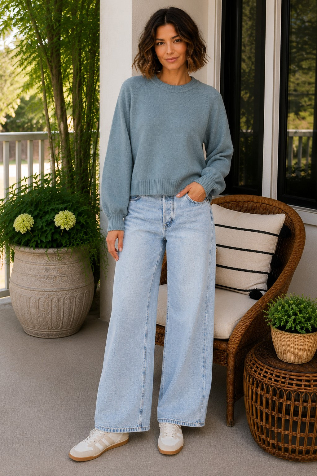 Z Supply Coming Up Sweater Soft Succulent-Sweaters-Z Supply Activewear-Deja Nu Boutique, Women's Fashion Boutique in Lampasas, Texas