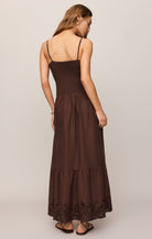 Z Supply Cornelia Poplin Maxi Dress - Chocolate Cherry-Maxi Dresses-Z Supply-Deja Nu Boutique, Women's Fashion Boutique in Lampasas, Texas