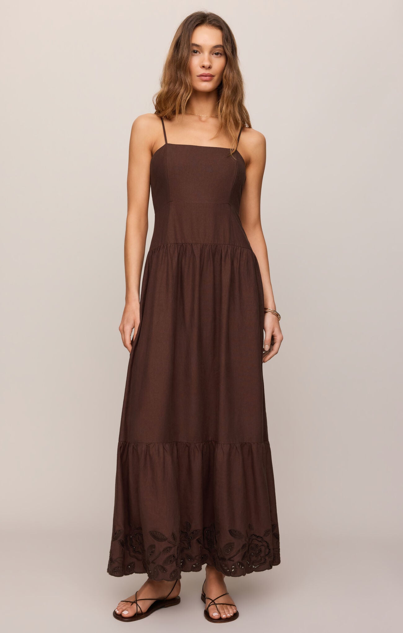Z Supply Cornelia Poplin Maxi Dress - Chocolate Cherry-Maxi Dresses-Z Supply-Deja Nu Boutique, Women's Fashion Boutique in Lampasas, Texas