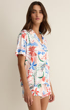 Z Supply Lounge Beach Days Getaway PJ Top – White-Lounge Wear-Z Supply Lounge-Deja Nu Boutique, Women's Fashion Boutique in Lampasas, Texas