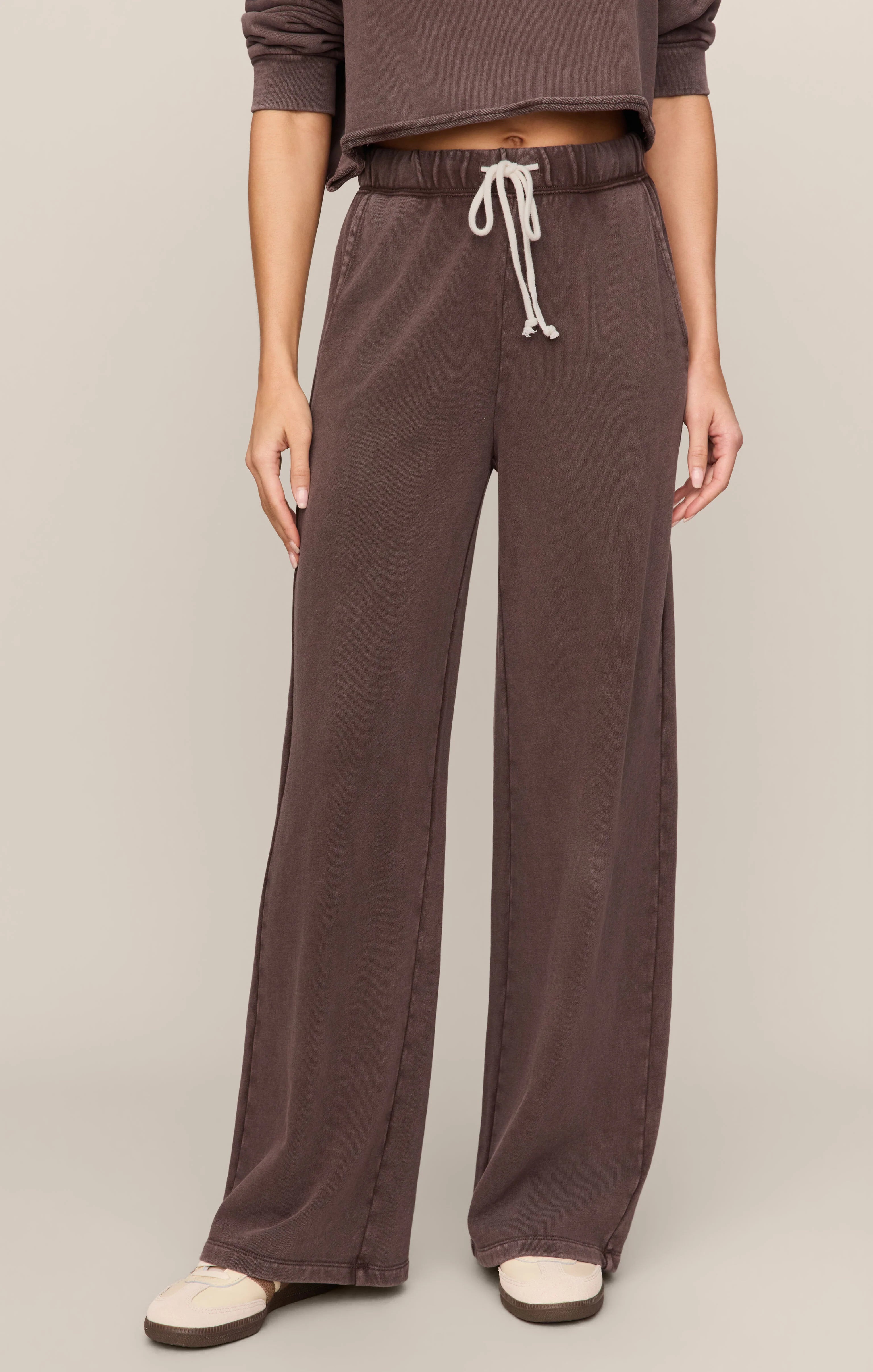 Z Supply Hunter Knit Pant in Dark Chocolate-Pants-Z Supply-Deja Nu Boutique, Women's Fashion Boutique in Lampasas, Texas
