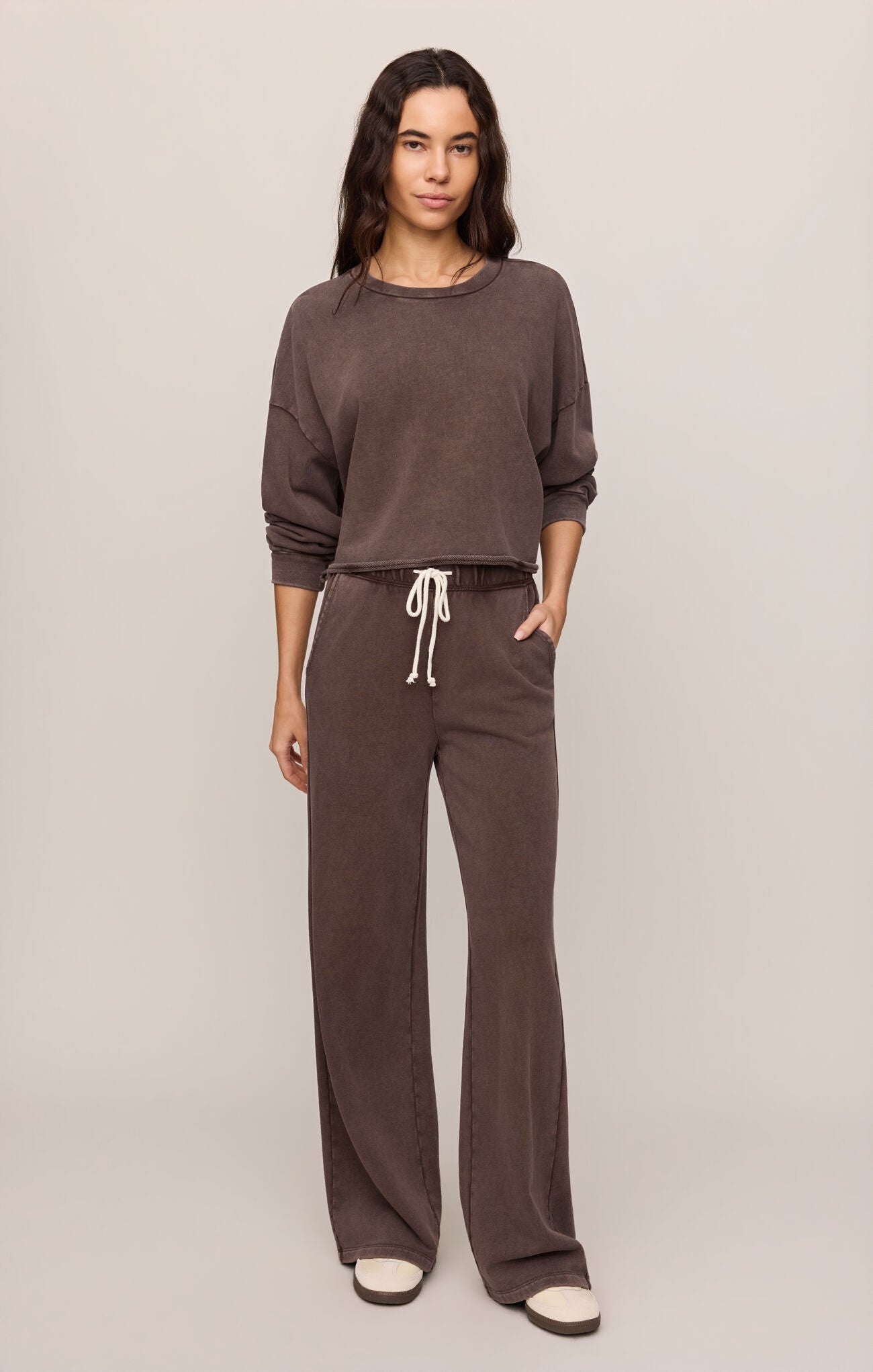 Z Supply Hunter Knit Pant in Dark Chocolate-Pants-Z Supply-Deja Nu Boutique, Women's Fashion Boutique in Lampasas, Texas