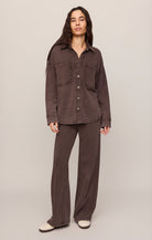 Z Supply Hunter Knit Pant in Dark Chocolate-Pants-Z Supply-Deja Nu Boutique, Women's Fashion Boutique in Lampasas, Texas