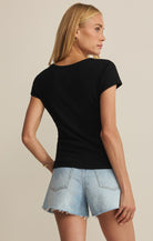 Z Supply Leisurely Tee – Black-T-Shirts-Z Supply-Deja Nu Boutique, Women's Fashion Boutique in Lampasas, Texas