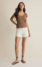 Z Supply Leisurely Tee – Palo Santo-T-Shirts-Z Supply-Deja Nu Boutique, Women's Fashion Boutique in Lampasas, Texas