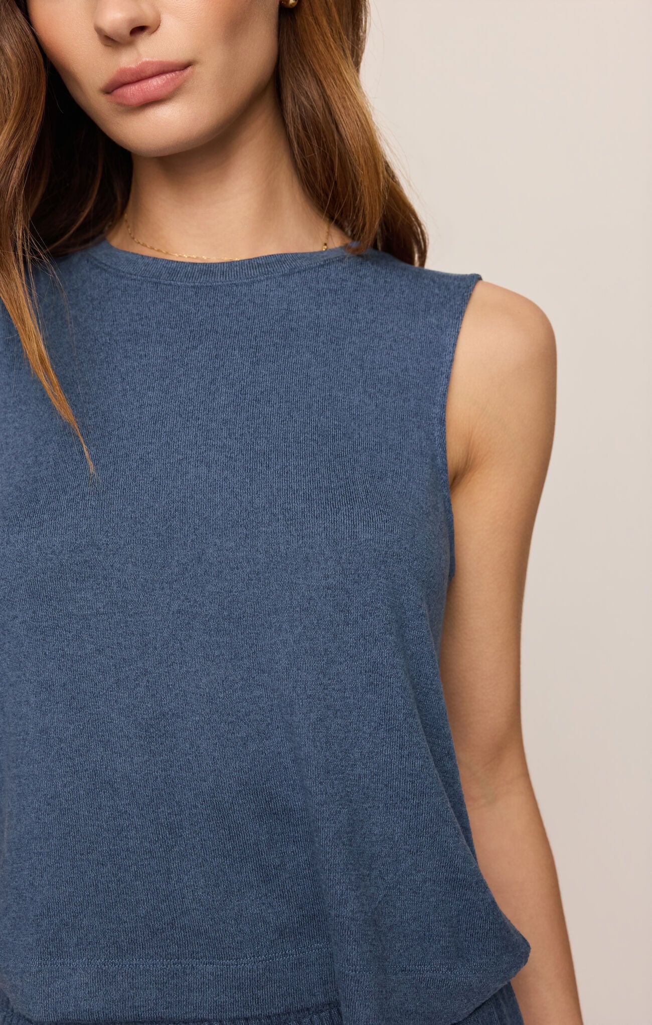 Z Supply Lounge Sloane Soft Knit Tank in True Navy-Lounge Wear-Z Supply Lounge-Deja Nu Boutique, Women's Fashion Boutique in Lampasas, Texas